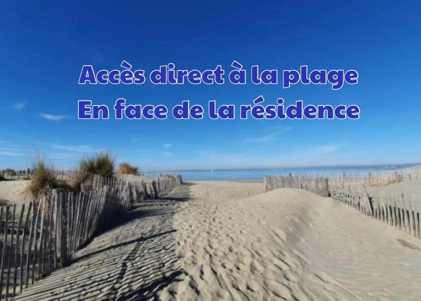Studio Le Vue Mer Acces Direct A La Plage Parking Prive Clim Belle Terrasse 르그로뒤후아 외부 사진