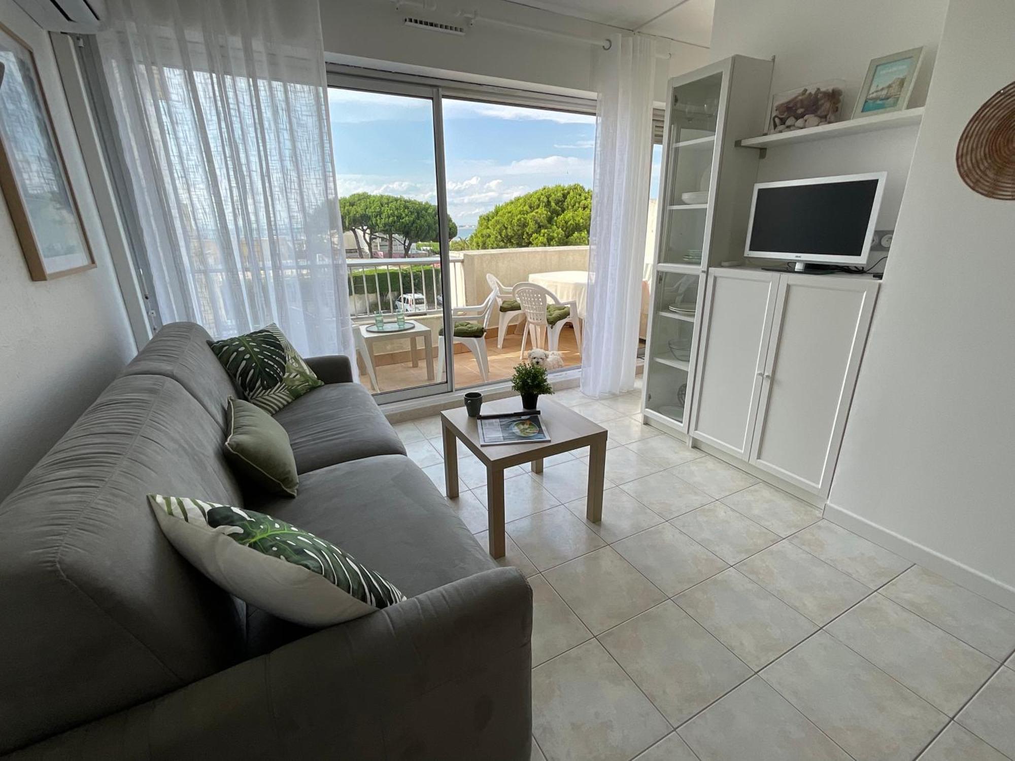 Studio Le Vue Mer Acces Direct A La Plage Parking Prive Clim Belle Terrasse 르그로뒤후아 외부 사진